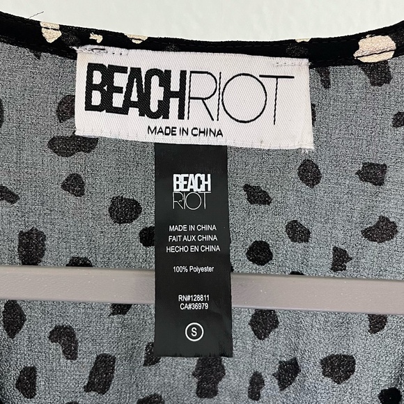 BEACH RIOT x ANTHROPOLOGIE | Shiloh Cover-Up Dress in Black and Gold | Size S - Picture 7 of 7